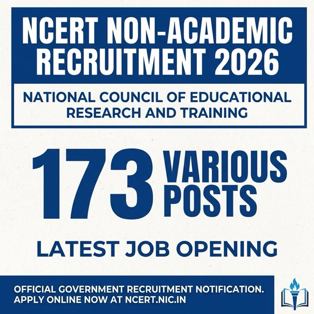 NCERT Various Non-Academic Posts Recruitment 2026: Apply Online for 173 Vacancies