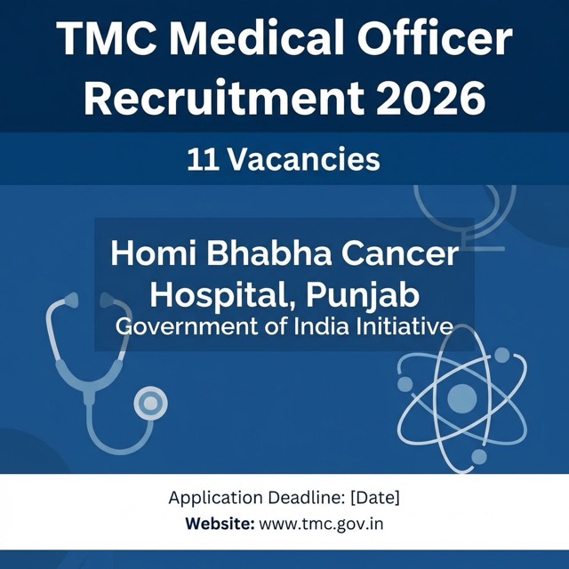 TMC Medical Officer Recruitment 2026: Apply Online for 11 Vacancies | Pay Level 13-11