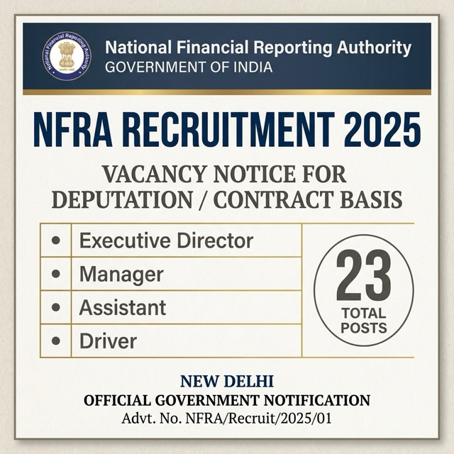 NFRA Various Posts Recruitment 2025: Apply for Executive Director, Manager & Others | 23 Vacancies