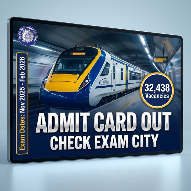 RRB Group D Exam City & Admit Card 2026 Out: Download Now | CEN 08/2024