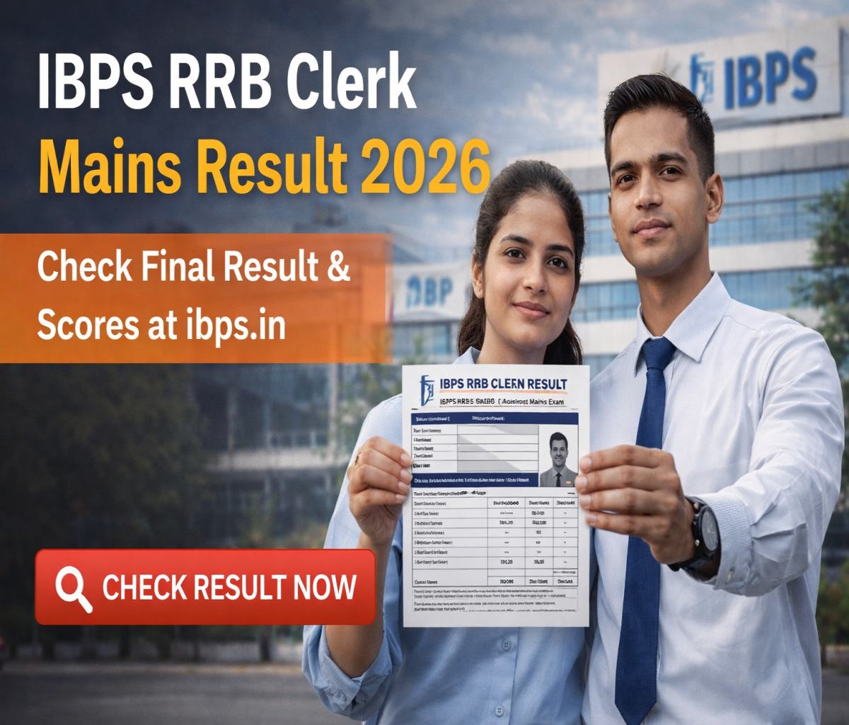 IBPS RRB Clerk Mains Result 2026, Final Result & Scores at ibps.in